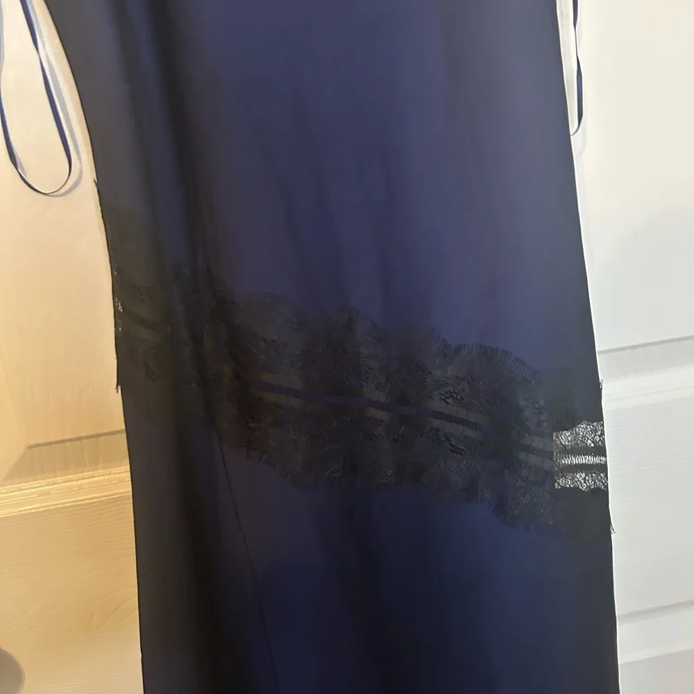 House of Harlow 1960 Dark blue Asymmetrical Sheath Dress Spaghetti Strap - Picture 5 of 9